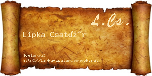 Lipka Csatár névjegykártya